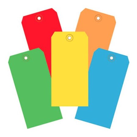 Box Packaging Global Industrial Shipping Tag #8 6-1/4inL x 3-1/8inW Assorted Colors 1000/Pack G21001